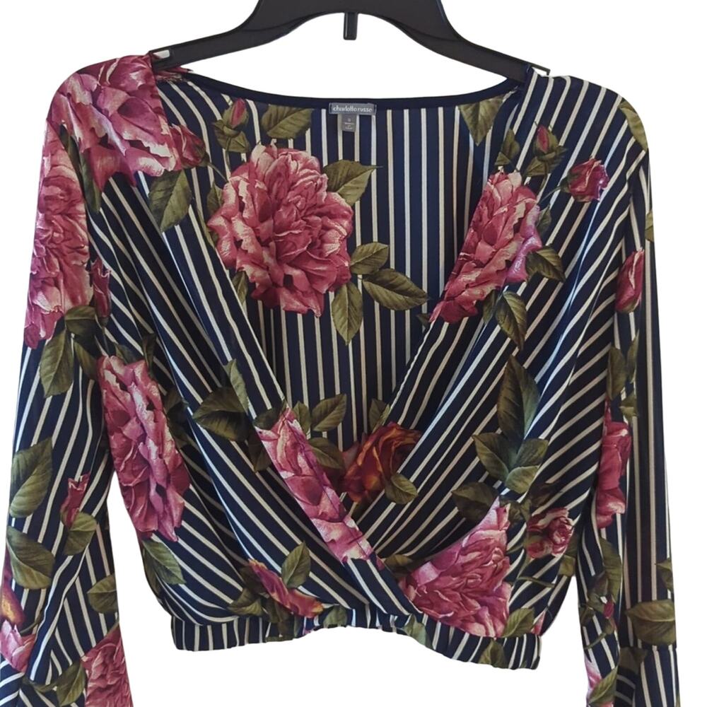 EUC Charlotte Russe Wrap Top, S - Picture 2 of 5